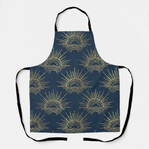 Art Deco Alabere   Midnight Blue Crown Arc Apron