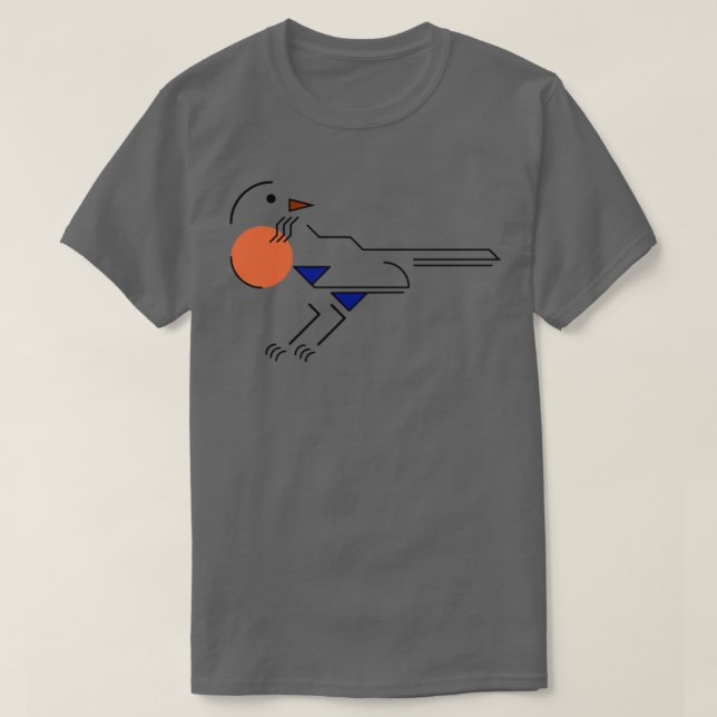 Art Deco American Robin T-Shirt (Design Front)