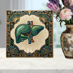 Art Deco Anatomical Liver Tile