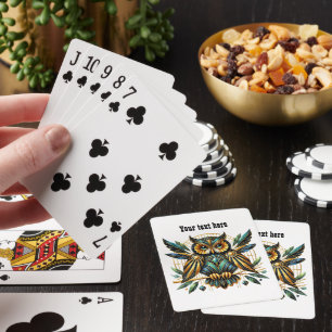 Art deco animal lovers playing cards