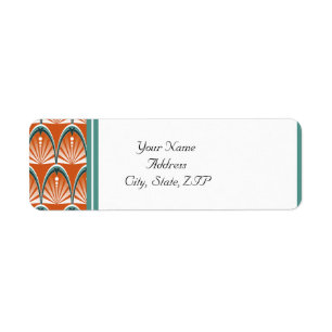Art Deco Arches in Orange and Teal Wedding