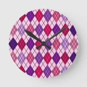 Art Deco Argyle  Round Clock