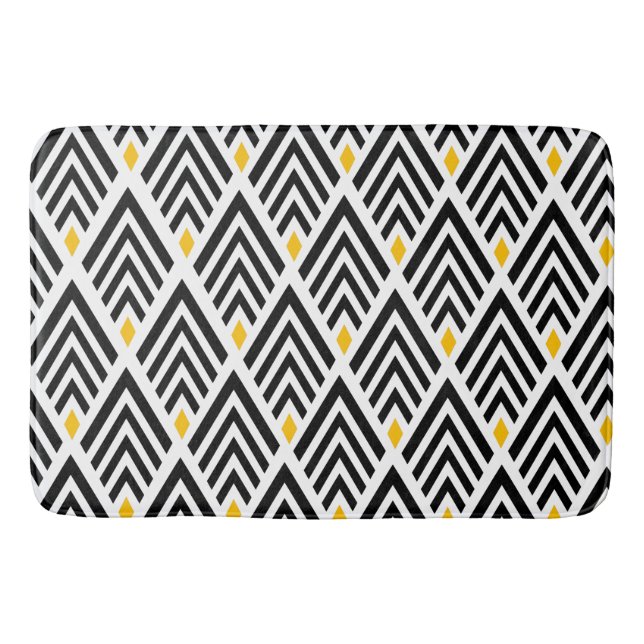 Art Deco Arrows Pattern Bath Mat (Front)
