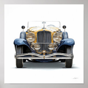 Art Déco Art Automobile : Roadster Doré