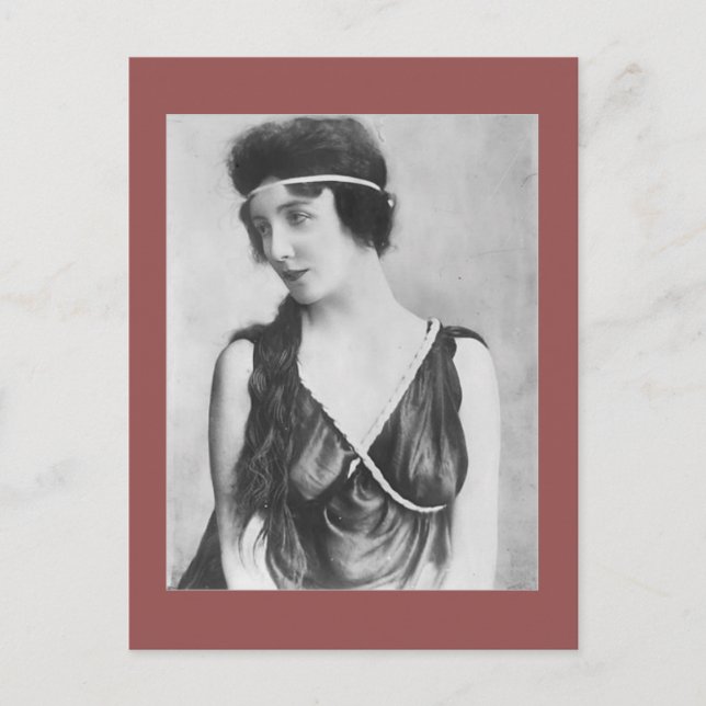 Art Deco, Art Nouveau Beauty, Flapper Inspired Postcard (Front)