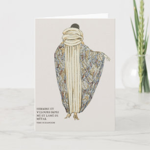 Art Deco Art Nouveau French Fashion Illustration Card