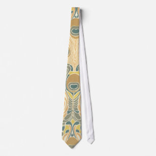 art deco art nouveau peacock pattern art tie
