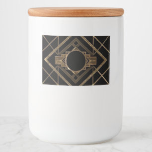 Art deco, art nouveau,vintage,elegant,chic,gold,bl food label