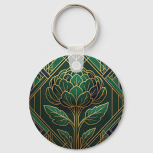 Art Deco Artichoke Keychain