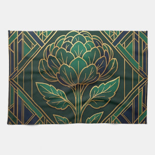 Art Deco Artichoke Kitchen Towel