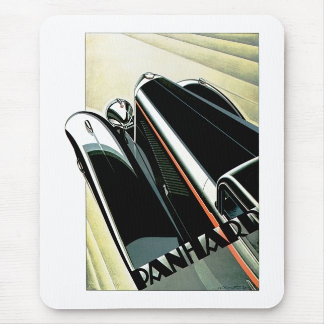 Art Deco Automobile Mouse Pad (Front)