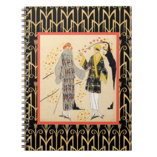Art Deco Autumn Fashionistas Notebook