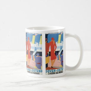 Art Deco Belgian Ferry Poster Coffee Mug