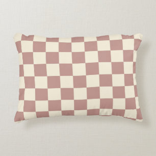 Art Deco Bi-planes Check - red chequerboard. Accent Pillow