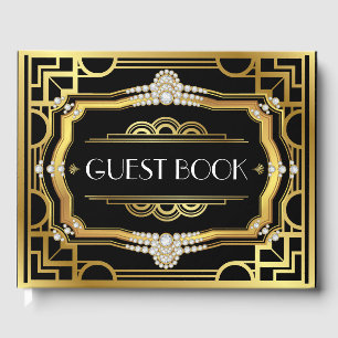 Art Deco Birthday Party Wedding Guest Book