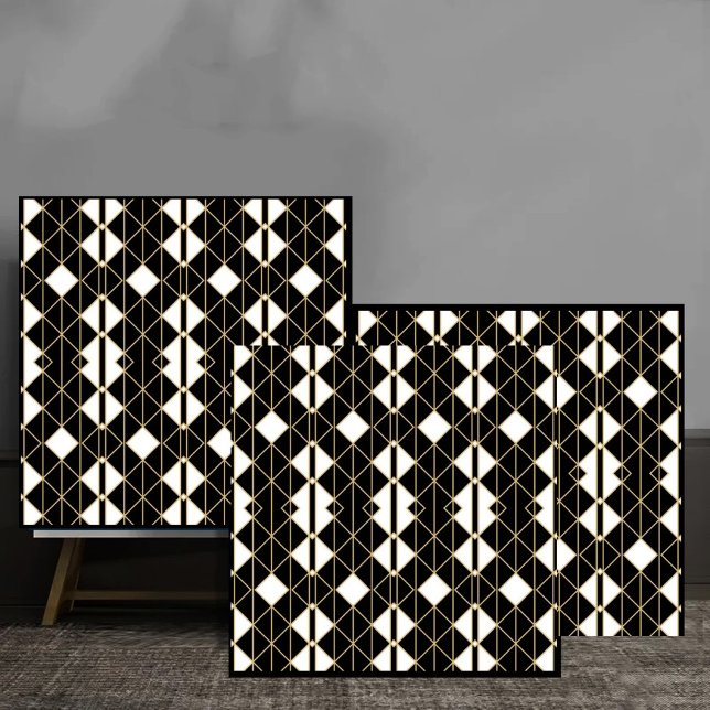Art Deco Black and Gold Geometric luxury Tile (Creator Uploaded)