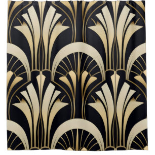 Art Deco Black and Gold symmetrical
