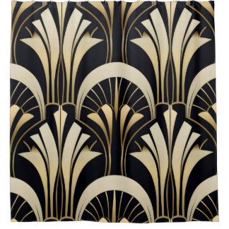 Art Deco Black and Gold symmetrical