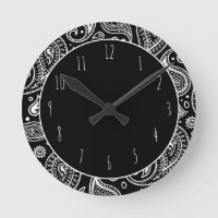 Art Deco Black and White Floral Paisley Pattern