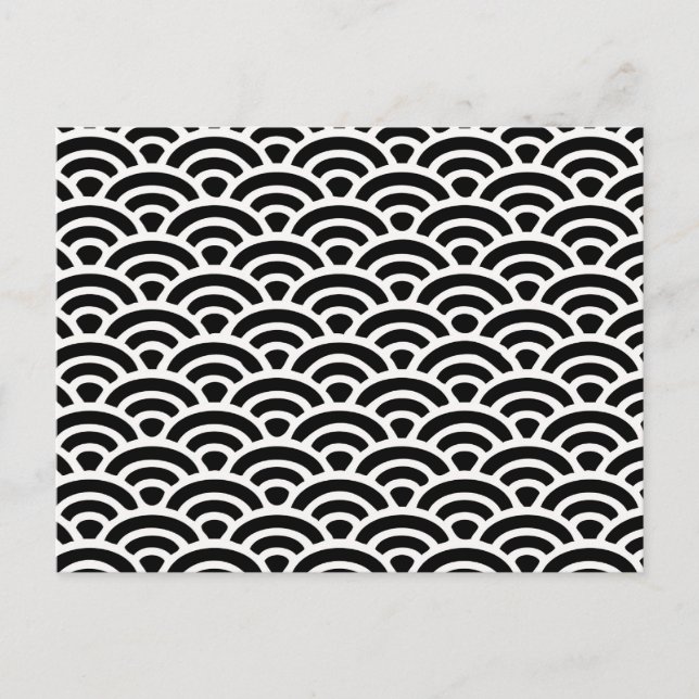 Art Deco Black and White Pattern Postcard (Front)