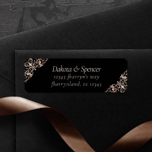 Art déco   Black Copper Nouveau Adresse