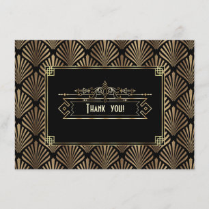 Art Deco Black Gatsby 1920s Thank You