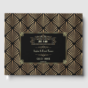 Art Deco Black Gatsby 1920s Wedding Guest Book