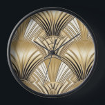 Art deco black gold clock<br><div class="desc">Art deco black gold clock.</div>