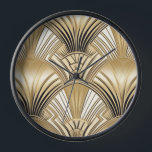 Art deco black gold clock<br><div class="desc">Art deco black gold clock.</div>