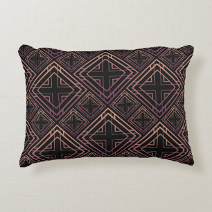 Art Deco Black-Gold Elegance Accent Pillow