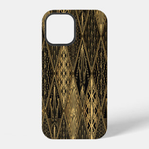 Art Deco Black Gold Elegance iPhone 12 Case