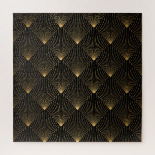 Art Deco: Black Gold Elegance. Jigsaw Puzzle
