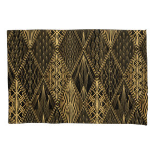 Art Deco Black Gold Elegance Pillowcase