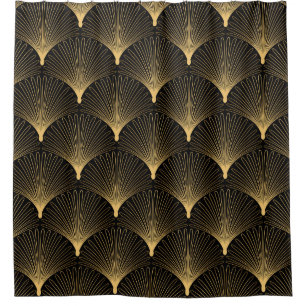 Art Deco: black gold pattern.