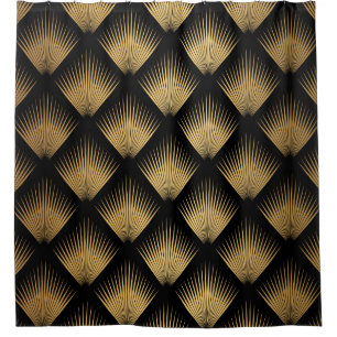 Art Deco, black gold pattern.