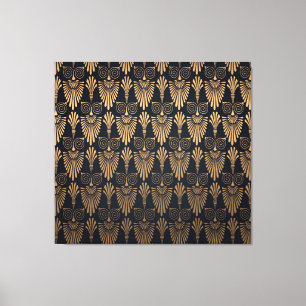 Art Deco Black Gold: Retro. Canvas Print