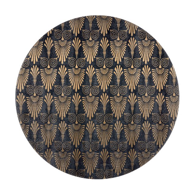 Art Deco Black Gold: Retro. Cutting Board (Front)