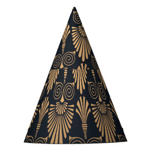Art Deco Black Gold: Retro. Party Hat