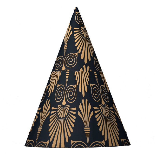 Art Deco Black Gold: Retro. Party Hat (Front)