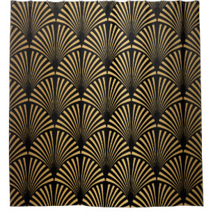 Art Deco: Black Gold Scales.