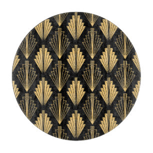 Art Deco Black Gold: Seamless Cutting Board
