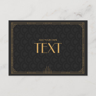 Art Deco Blank Customizable Wedding Invitation