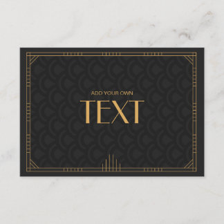 Art Deco Blank Customizable Wedding Invitation