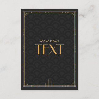 Art Deco Blank Customizable Wedding Invitation