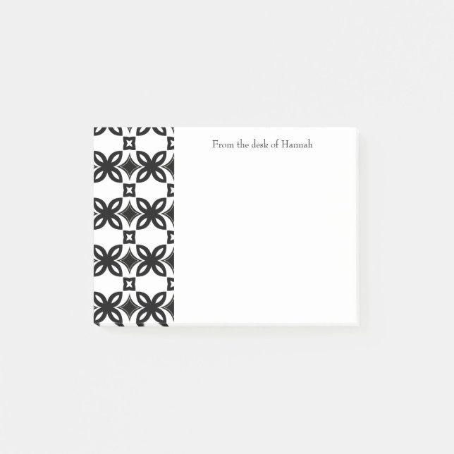 Art Deco Blooms Personalized Post-It Notes (Front)