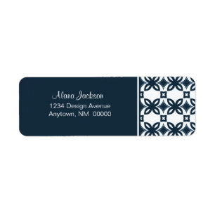 Art Deco Blooms Return Address Labels