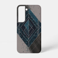 Art Deco Blue Glitter Geometric