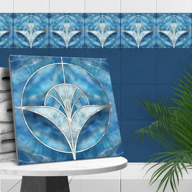 Art Deco - Blue Marble & Pearl Tile (Creator Uploaded)