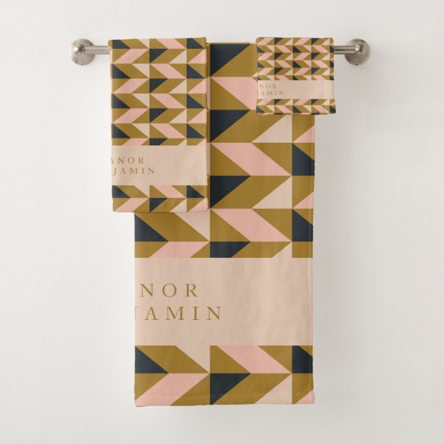 Art Déco Blush Gold Black Mariage personnalisé (En situation)