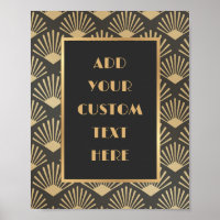 Art Deco border with black and gold any text